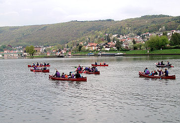 Kanutour auf dem Neckar